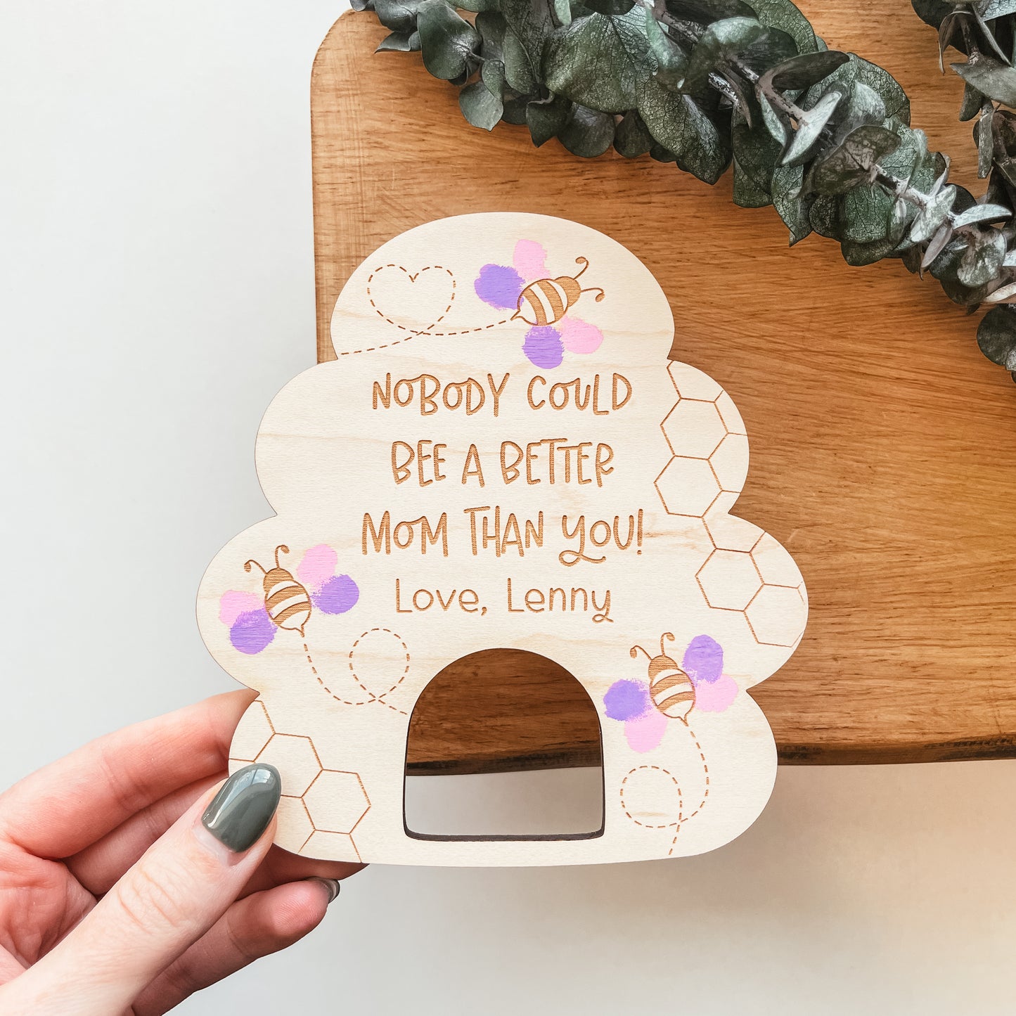 DIY Custom Bee Fingerprint Magnet
