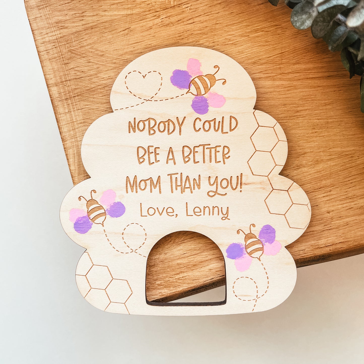 DIY Custom Bee Fingerprint Magnet