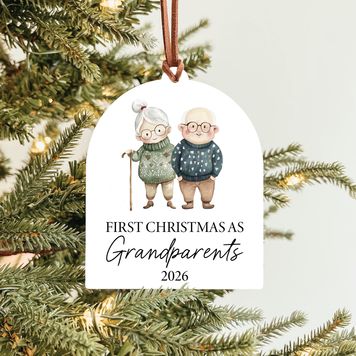 First Christmas As Grandparents Christmas Ornament
