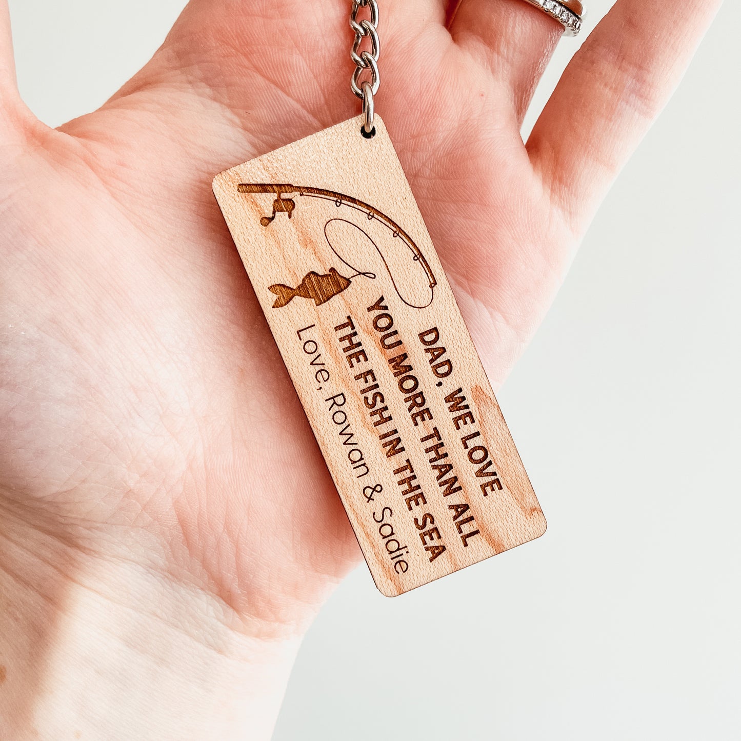 Fish In The Sea Dad Keychain