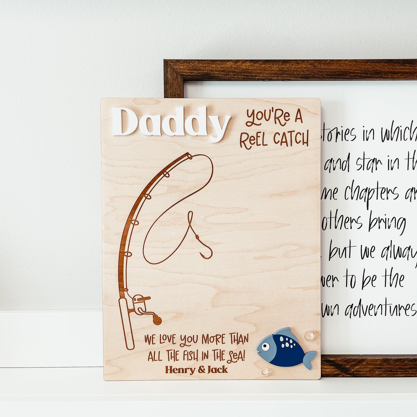 Father's Day Fishing DIY Handprint Sign