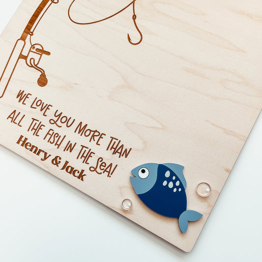 Father's Day Fishing DIY Handprint Sign