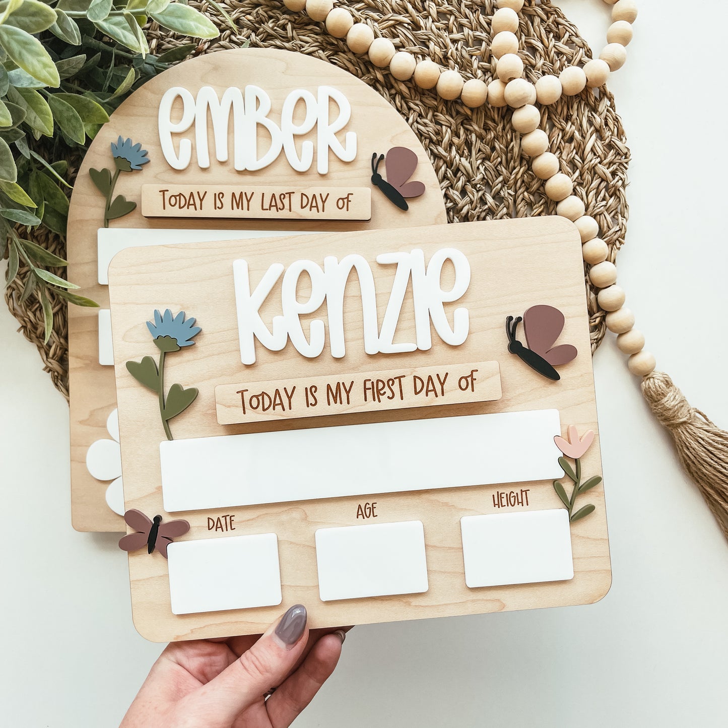 First And Last Day Of School Sign | Wildflowers