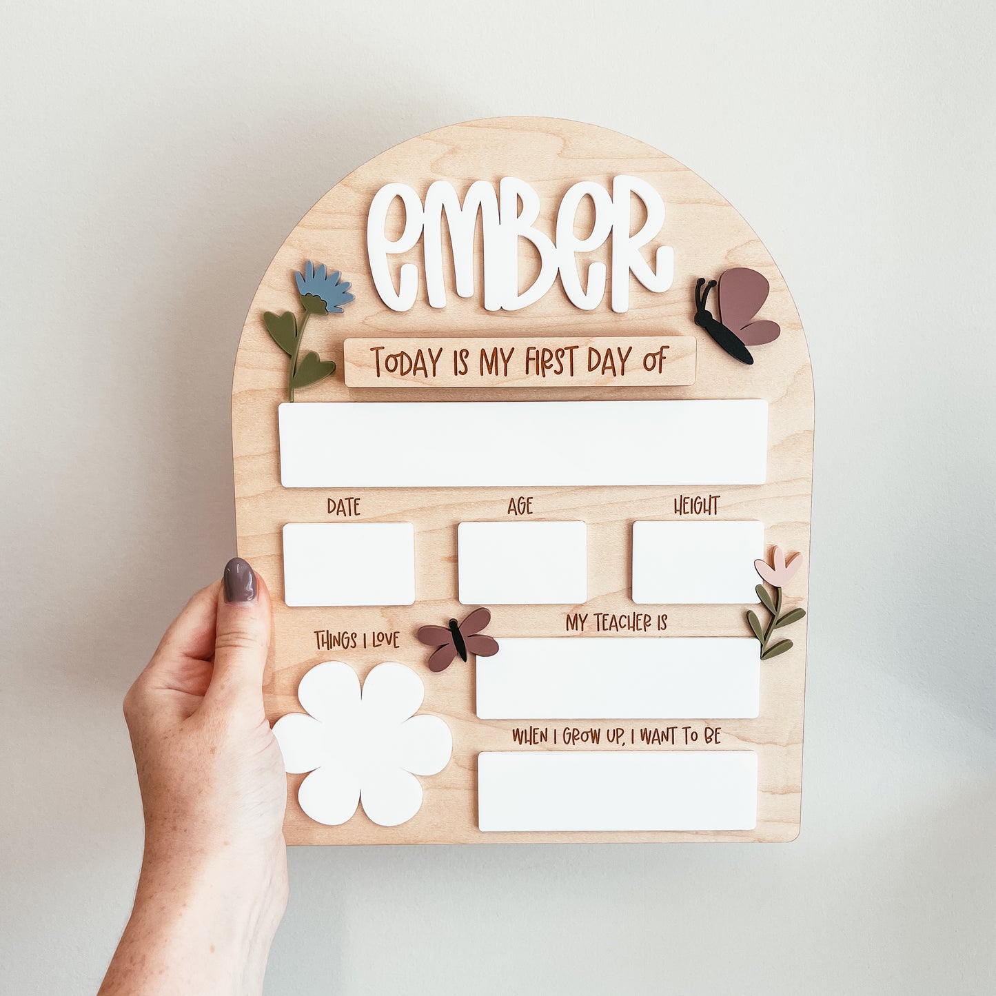 First And Last Day Of School Sign | Wildflowers