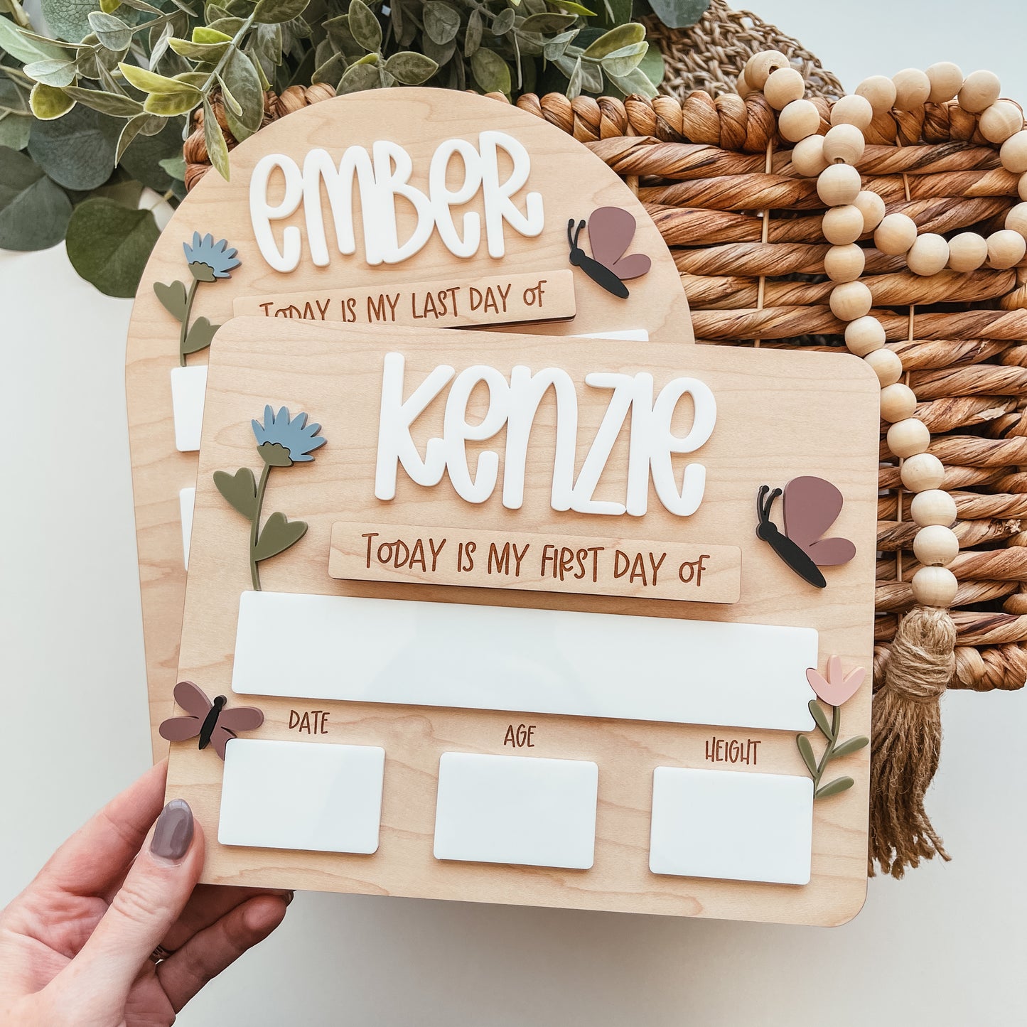 First And Last Day Of School Sign | Wildflowers