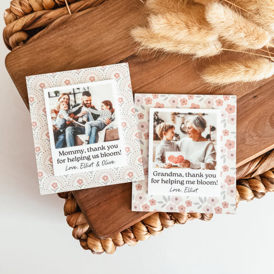 Floral Helping Me Bloom Photo Magnet