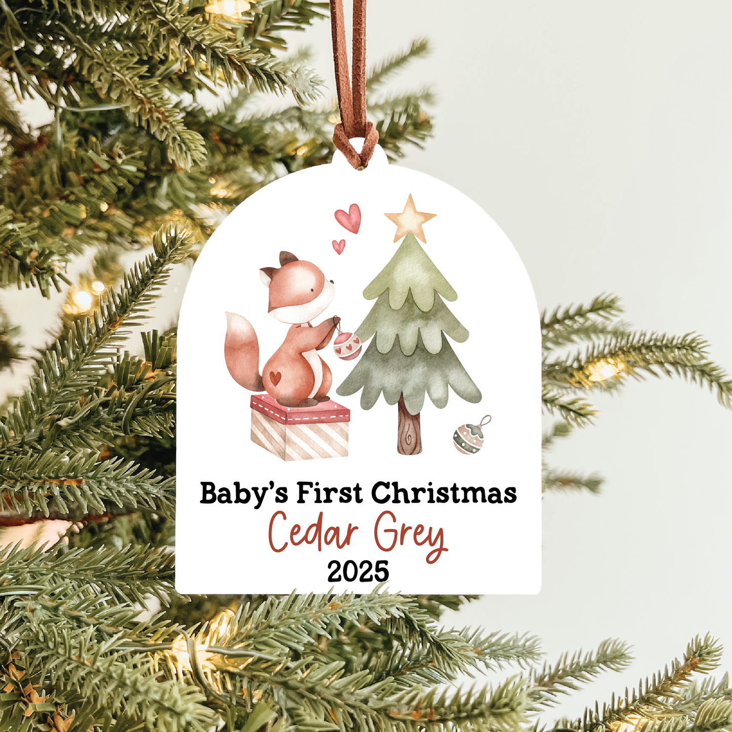 Baby's First Christmas Ornament | Holiday Animal Collection