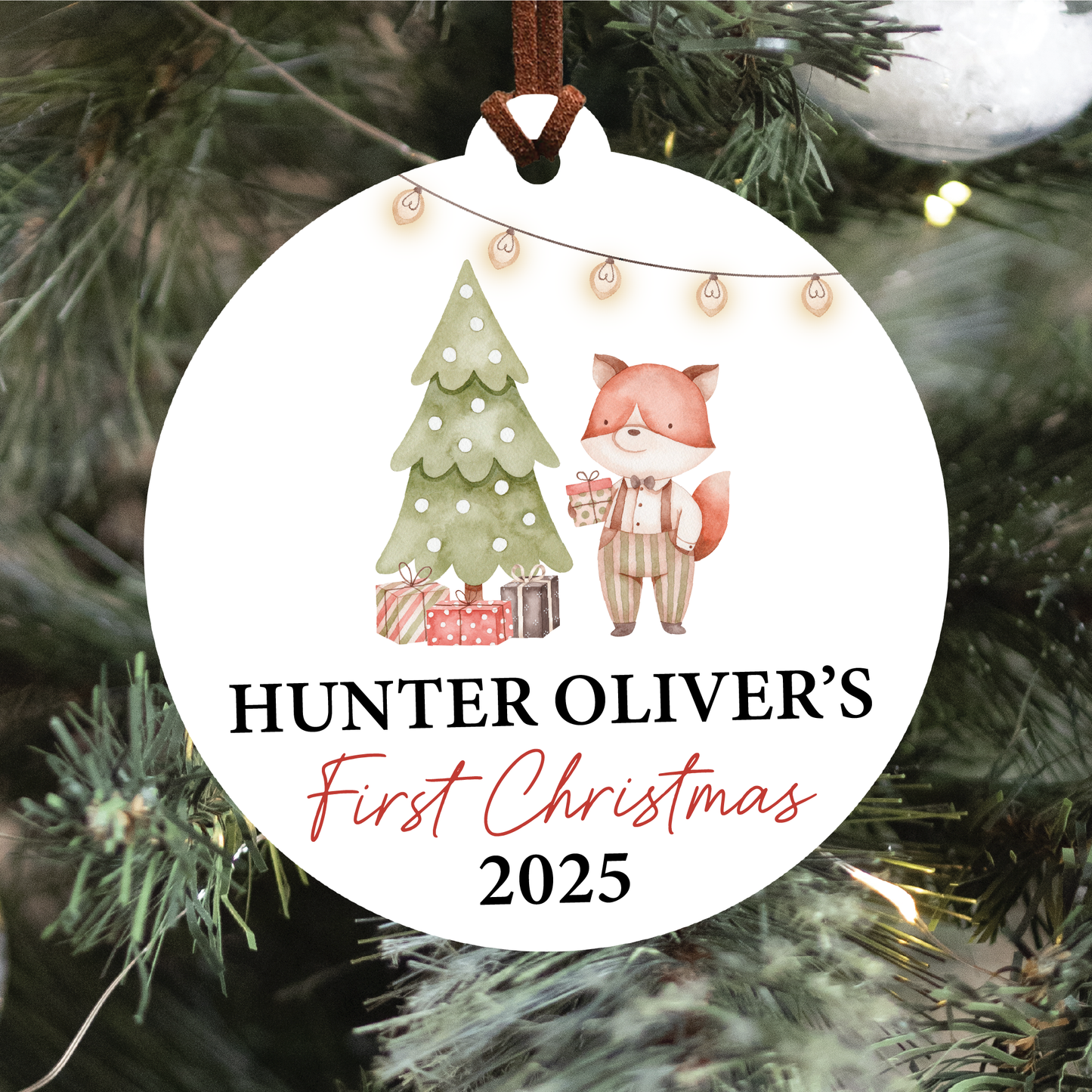 Baby's First Christmas Ornament | Woodland Collection