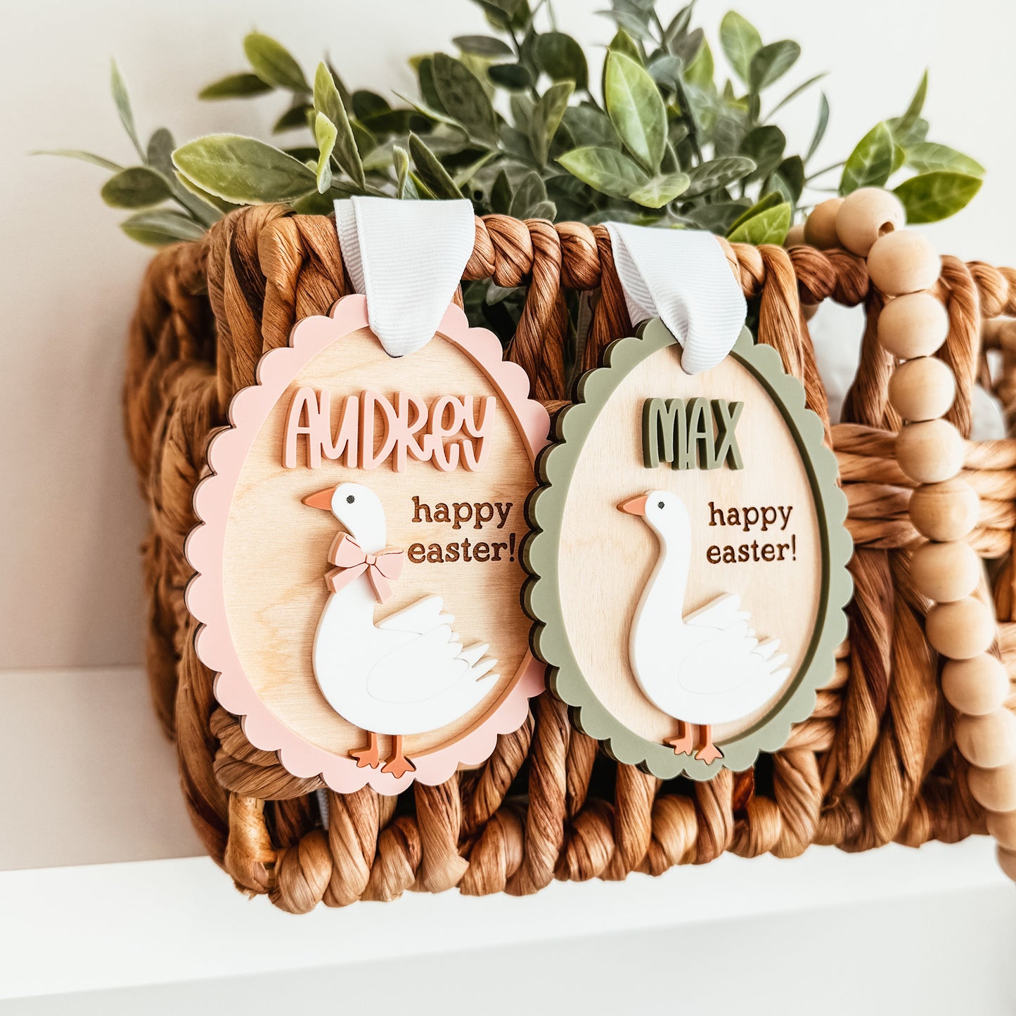 Goose Easter Basket Tag