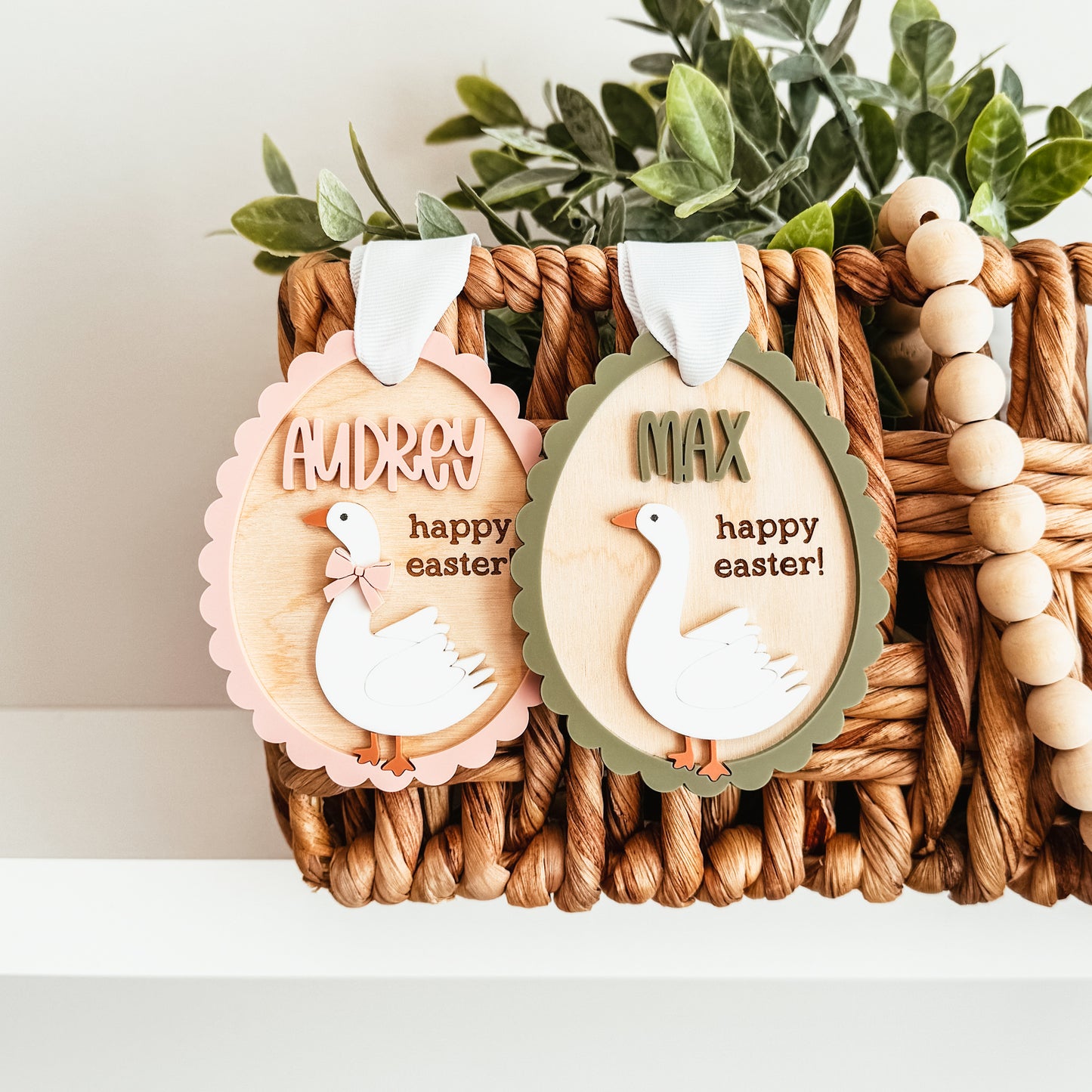 Goose Easter Basket Tag