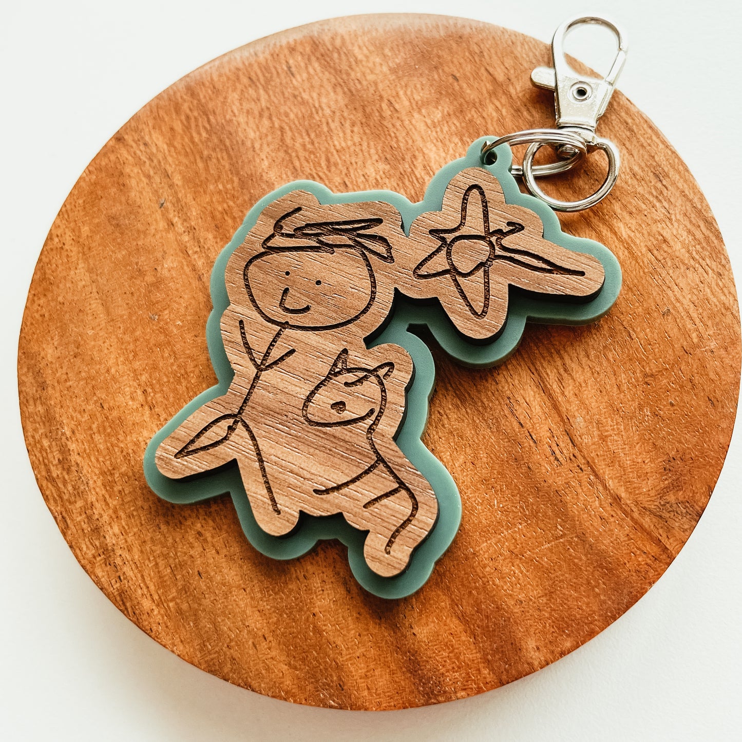 Kid's Handwriting or Drawing Keychain