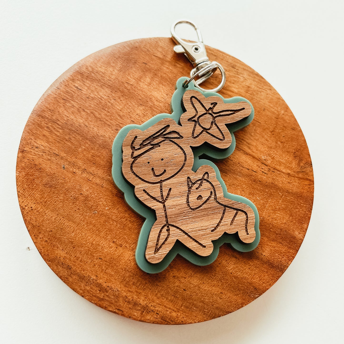 Kid's Handwriting or Drawing Keychain