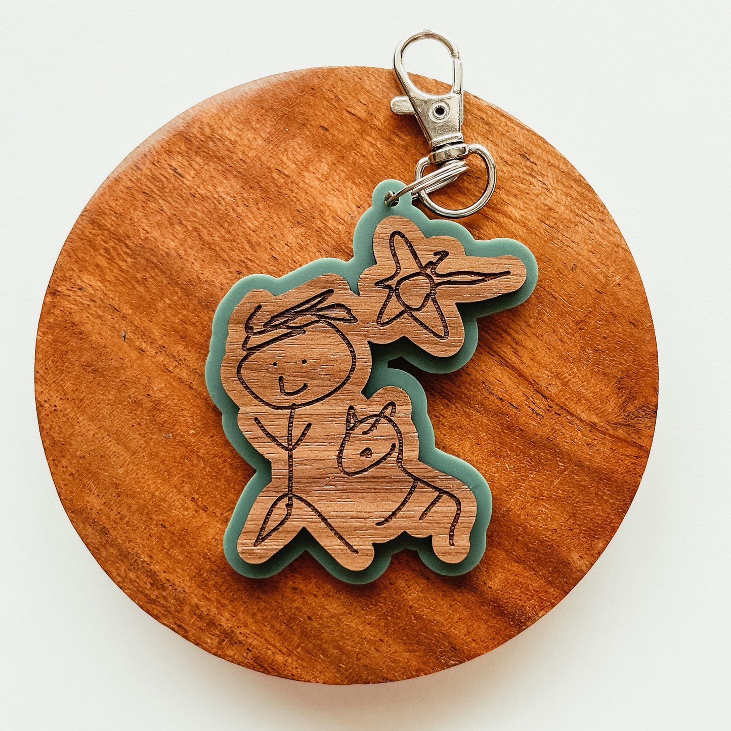 Kid's Handwriting or Drawing Keychain