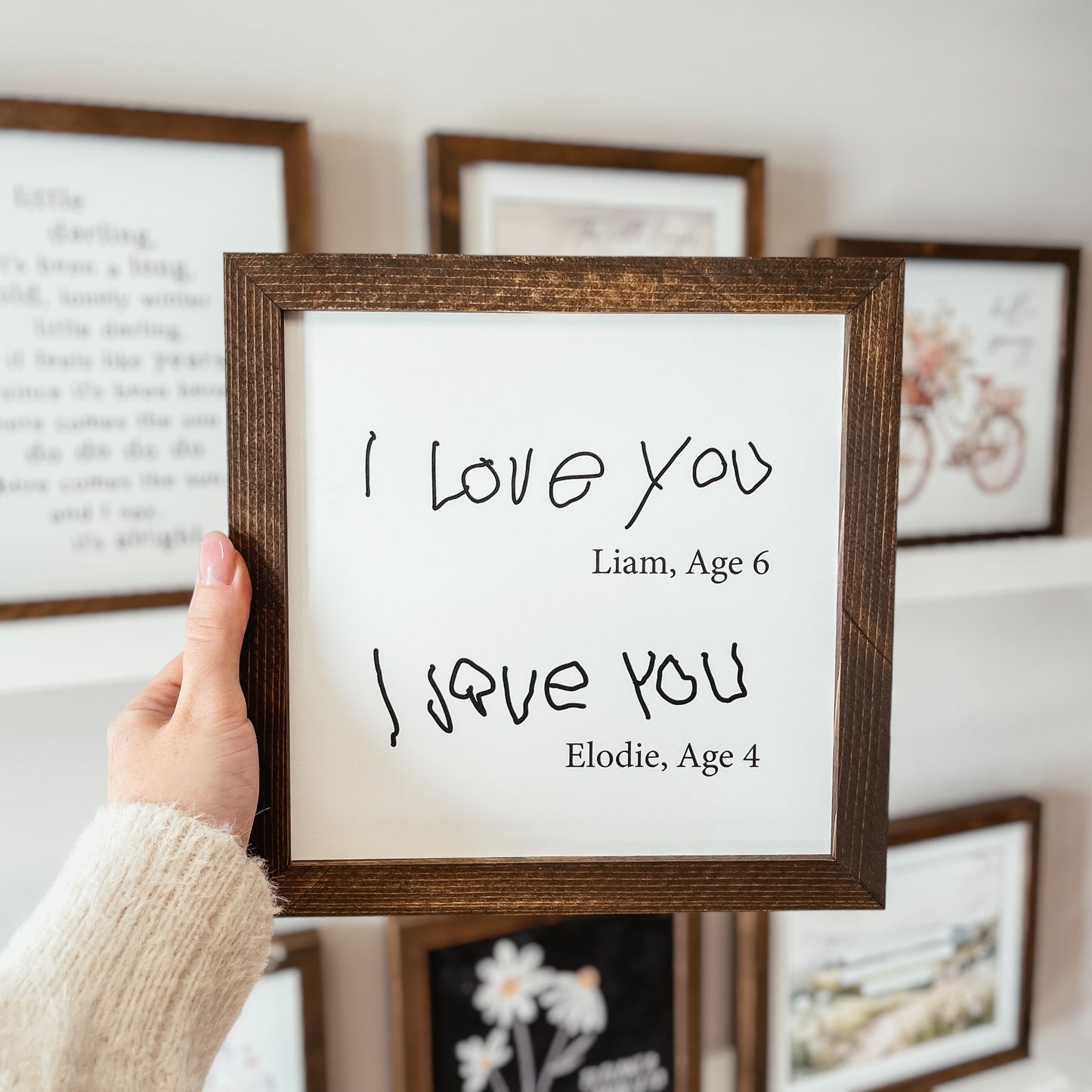 I Love You Handwriting Sign