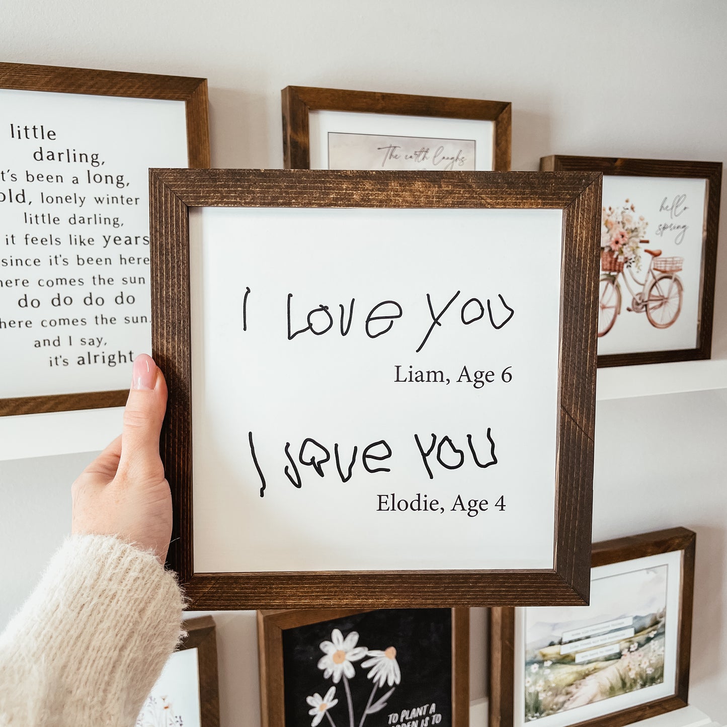 I Love You Handwriting Sign