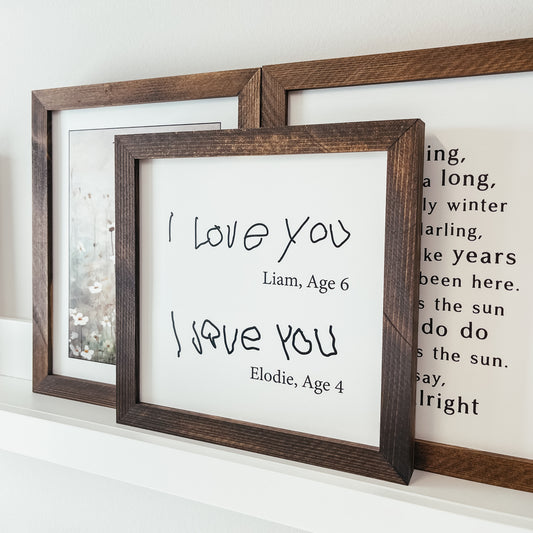 I Love You Handwriting Sign