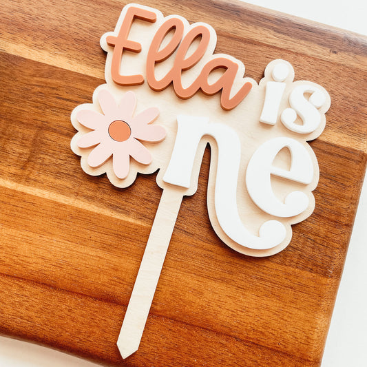 Custom One Daisy Cake Topper
