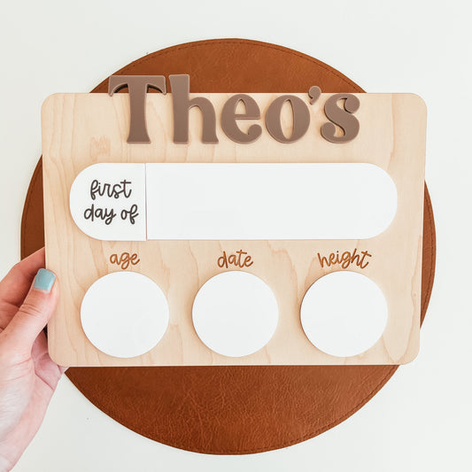Interchangeable First And Last Day Of School Sign