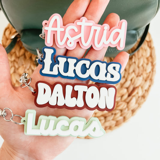 3D Acrylic Name Keychain