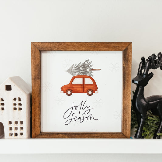 Jolly Season Christmas Sign