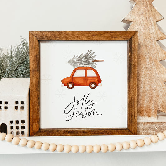 Jolly Season Christmas Sign