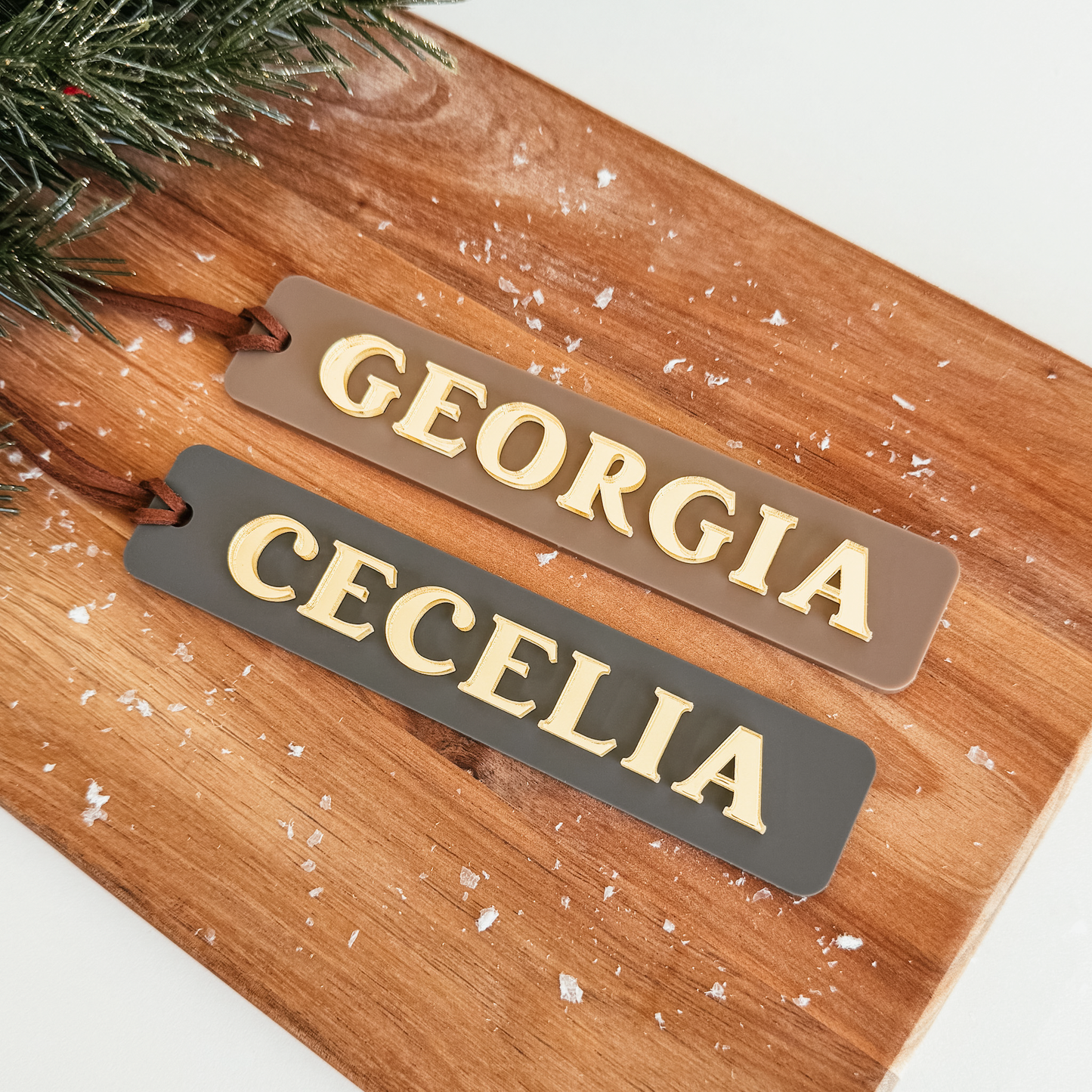Minimalist Stocking Name Tag