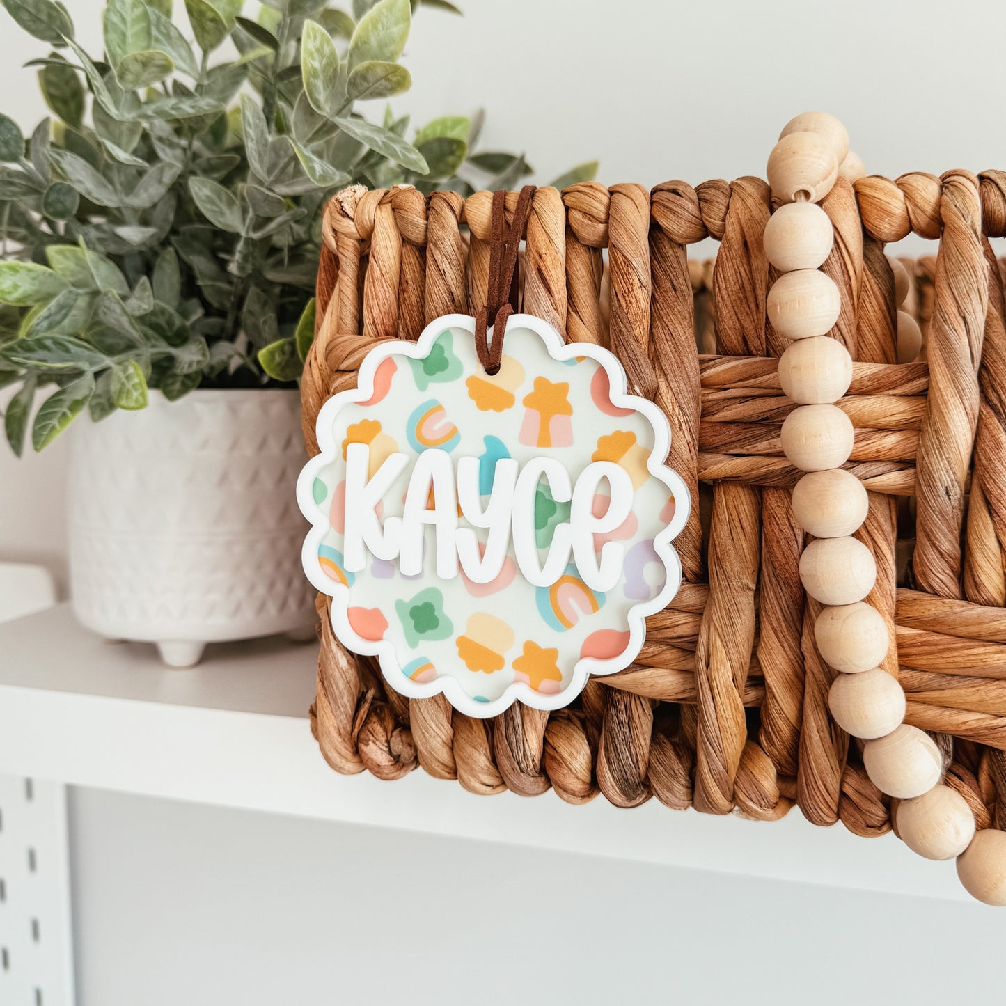 St. Patrick's Day Lucky Charm Scallop Tag
