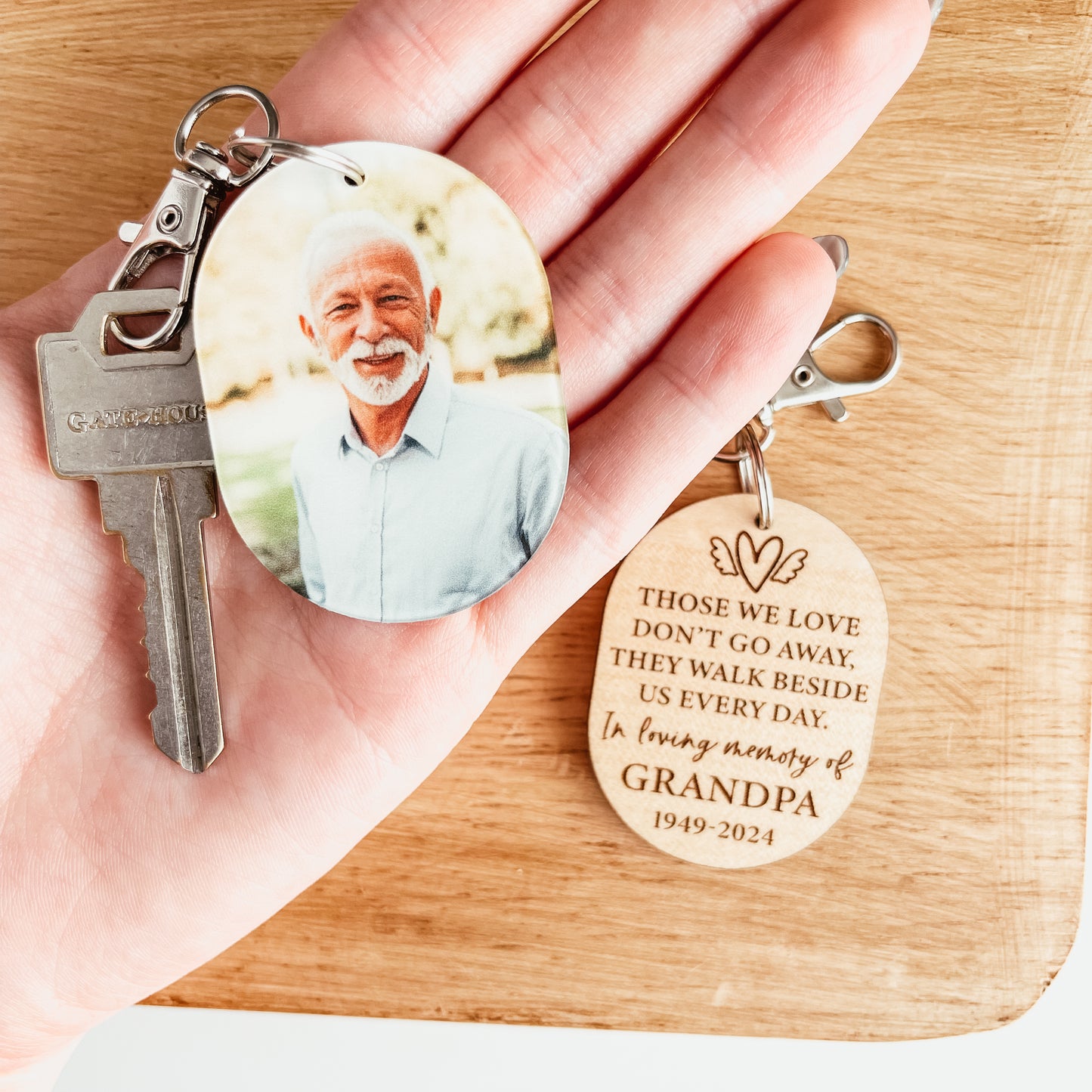 Memorial Photo Keychain