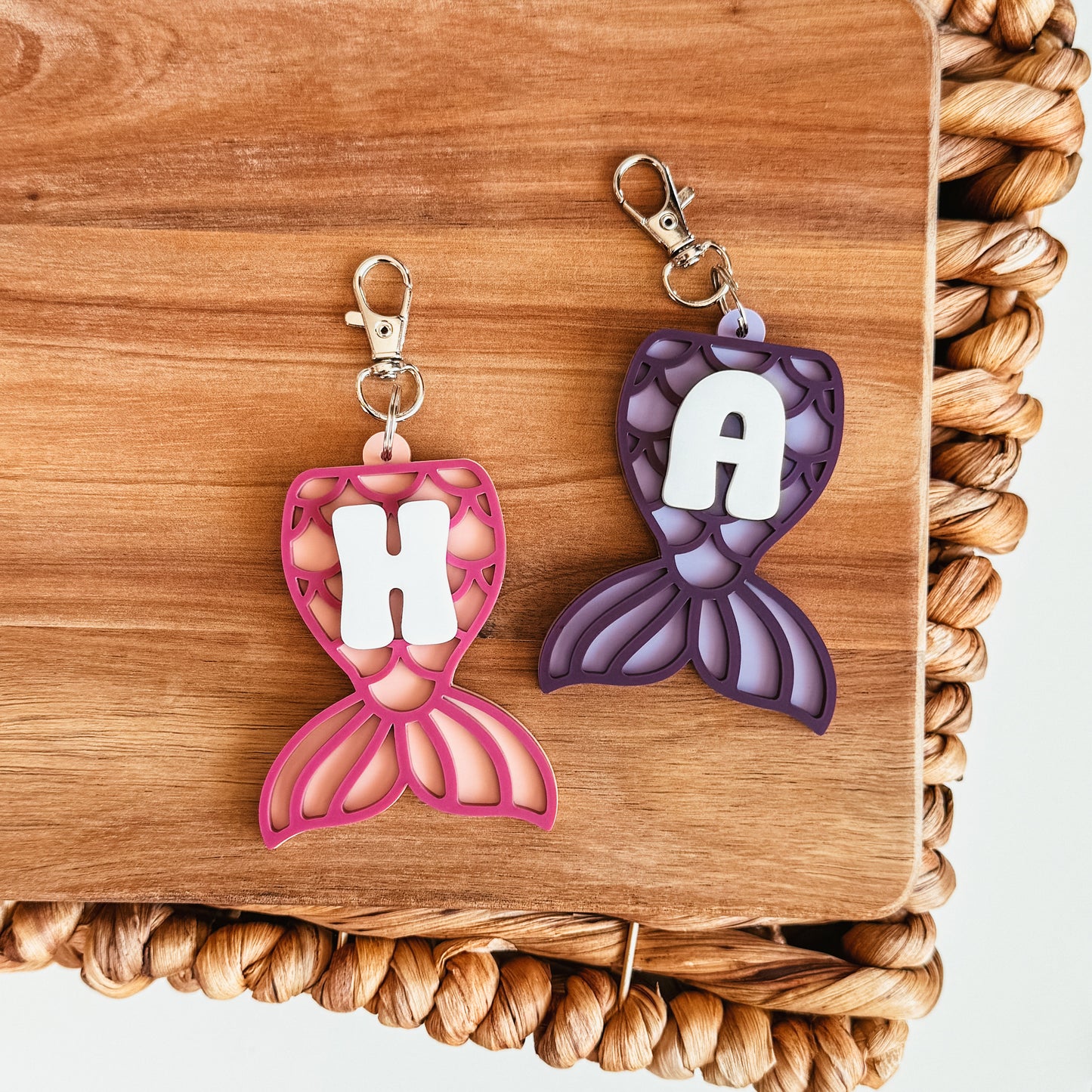 Mermaid Initial Bag Tag