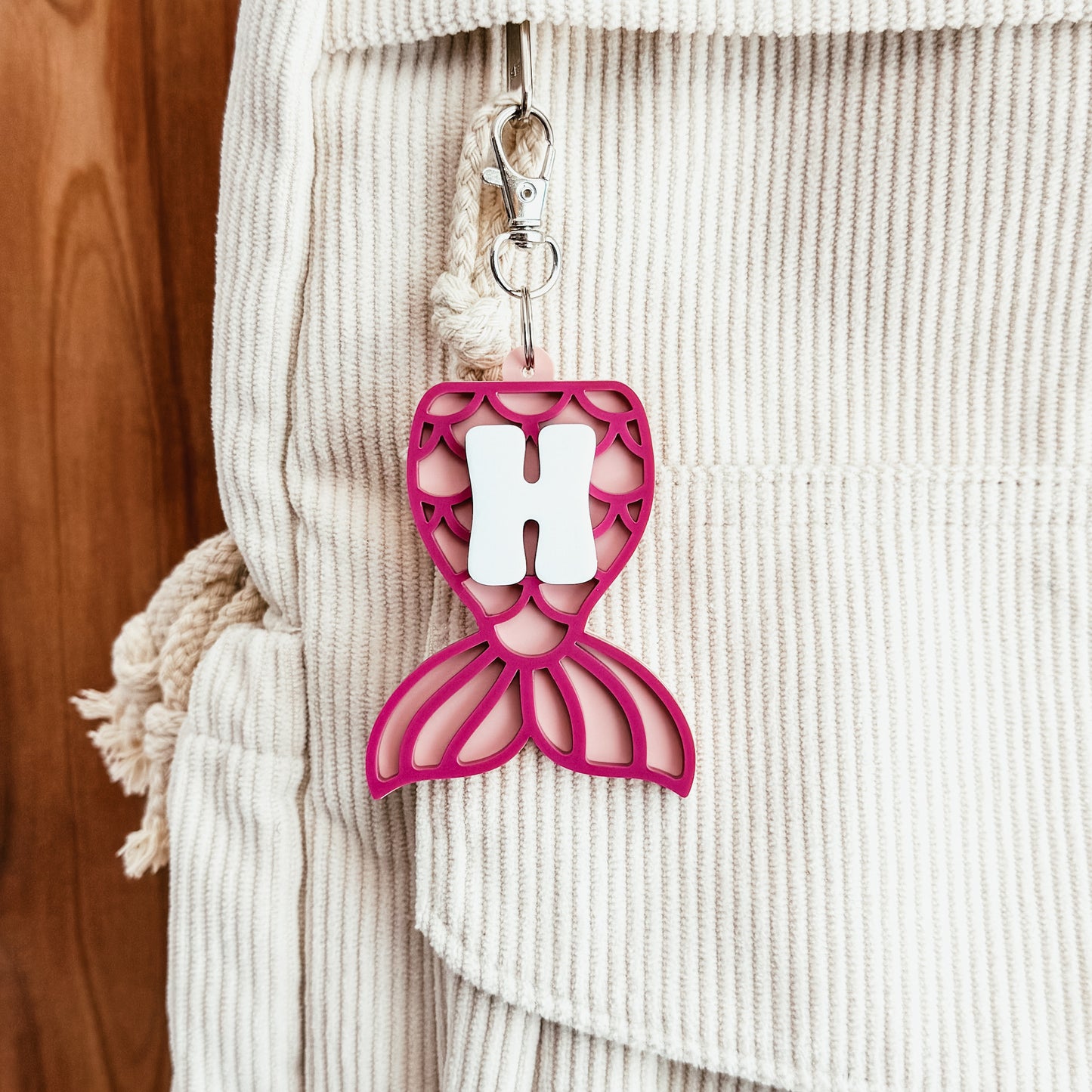 Mermaid Initial Bag Tag
