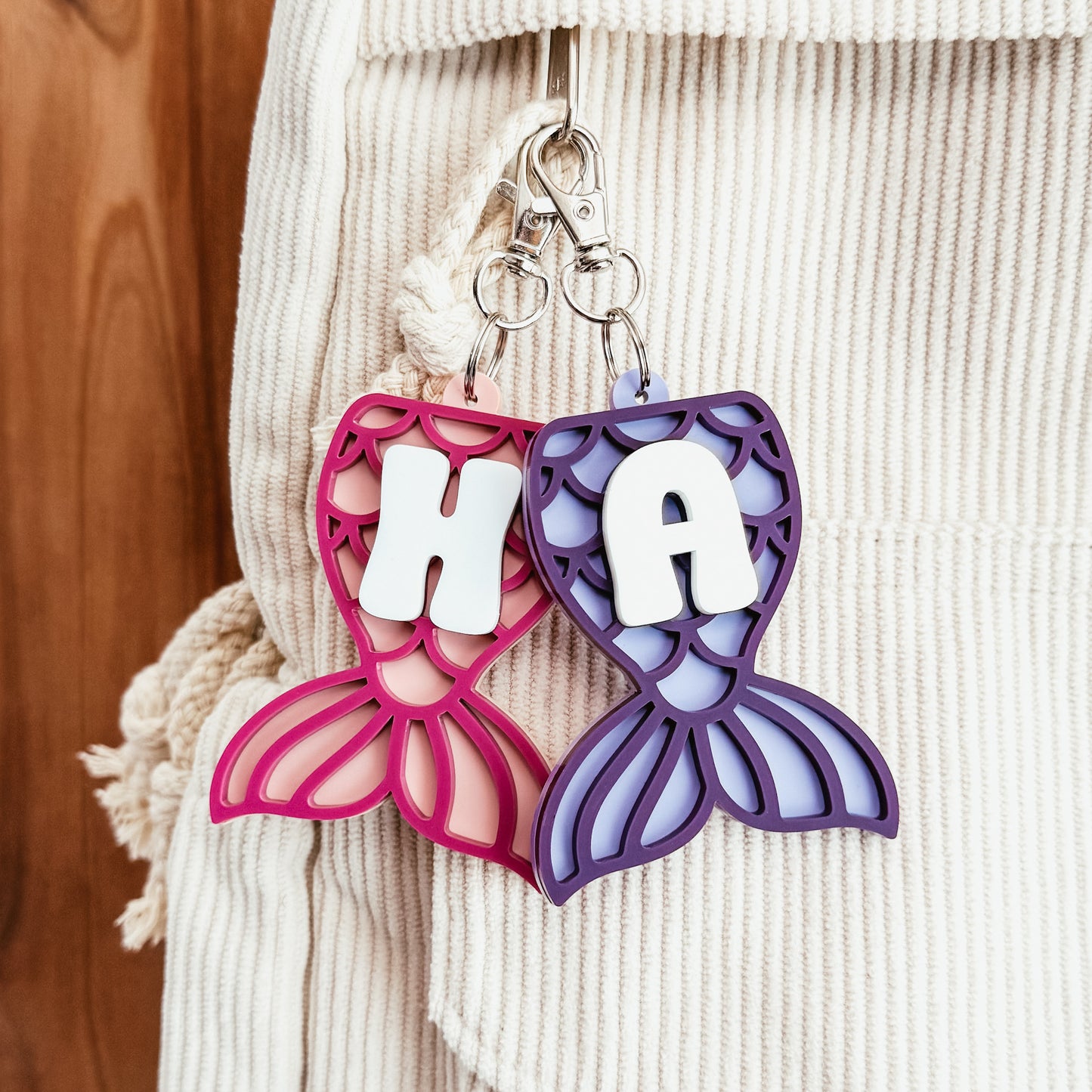 Mermaid Initial Bag Tag