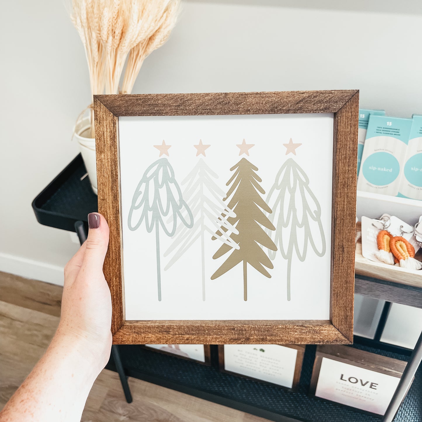 Minimalist Christmas Trees Sign
