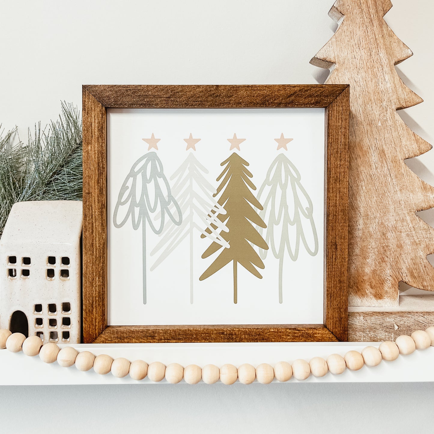 Minimalist Christmas Trees Sign