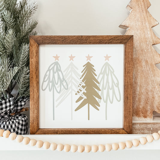 Minimalist Christmas Trees Sign