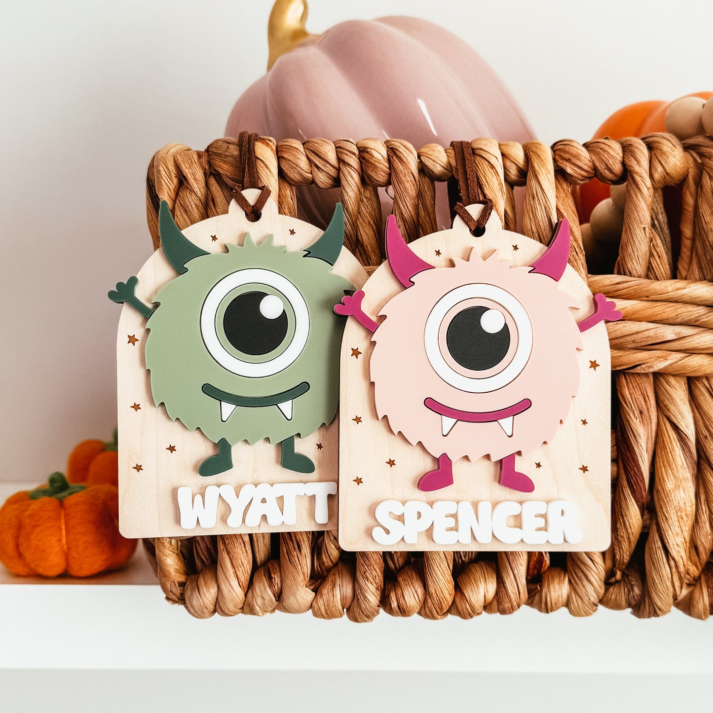 Monster Boo Basket Tag