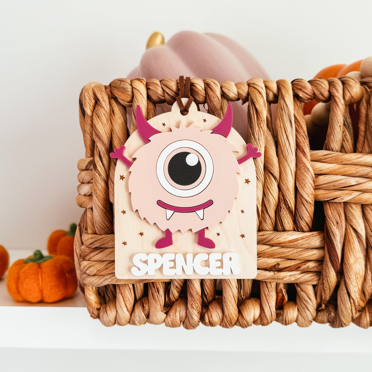 Monster Boo Basket Tag