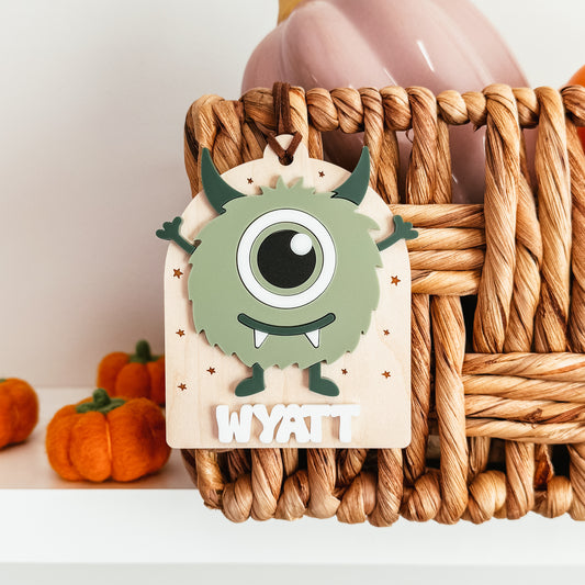 Monster Boo Basket Tag
