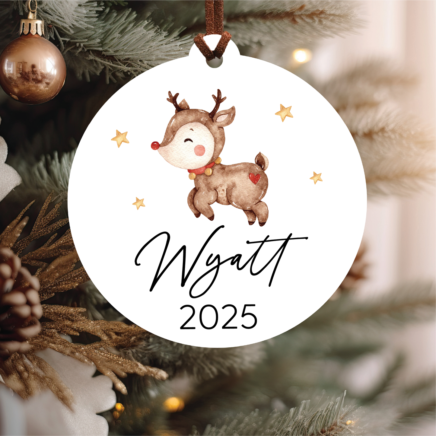 2025 Name And Year Christmas Ornament (Choose Your Image & Font)