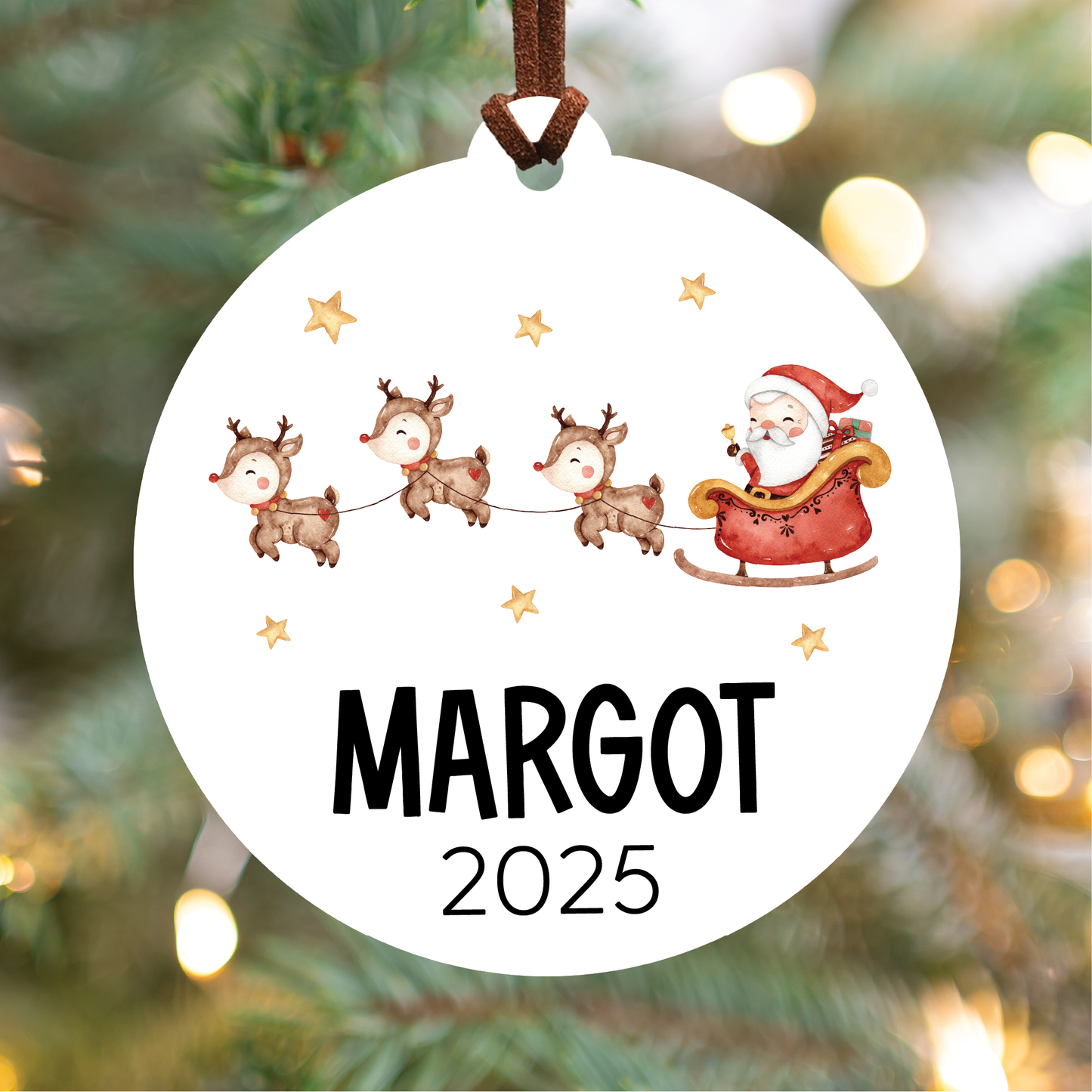 2025 Name And Year Christmas Ornament (Choose Your Image & Font)