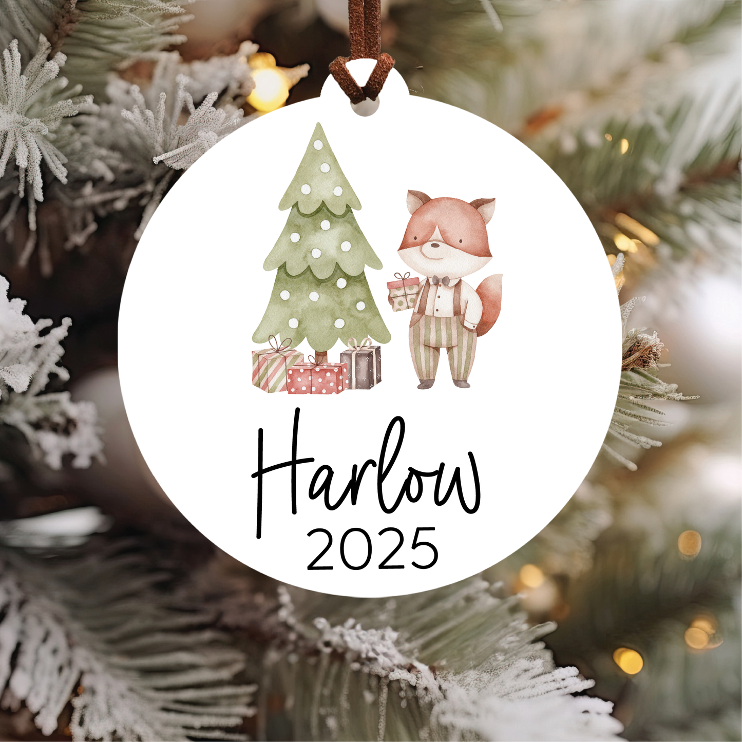 2025 Name And Year Christmas Ornament (Choose Your Image & Font)