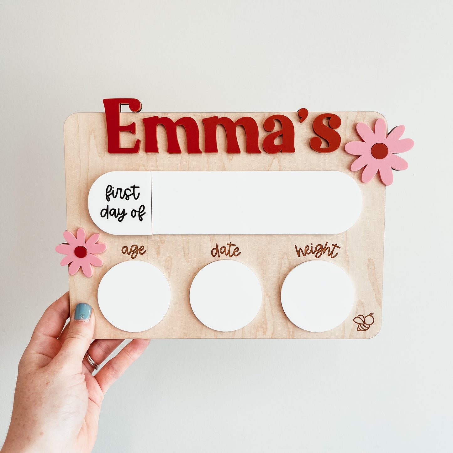 Interchangeable First And Last Day Of School Sign | Daisies