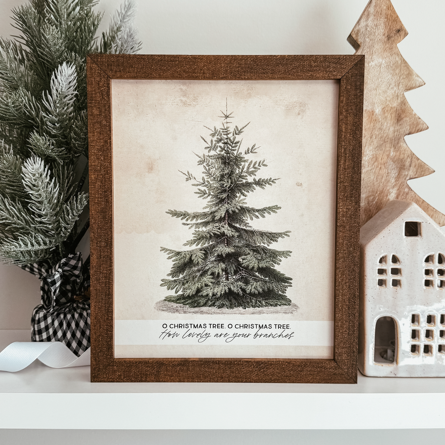 O Christmas Tree Vintage Inspired Christmas Sign