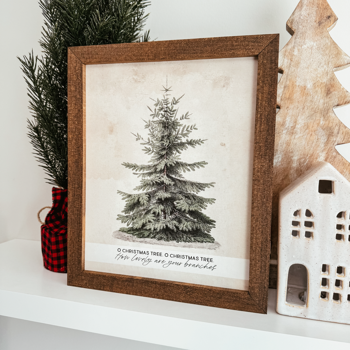 O Christmas Tree Vintage Inspired Christmas Sign
