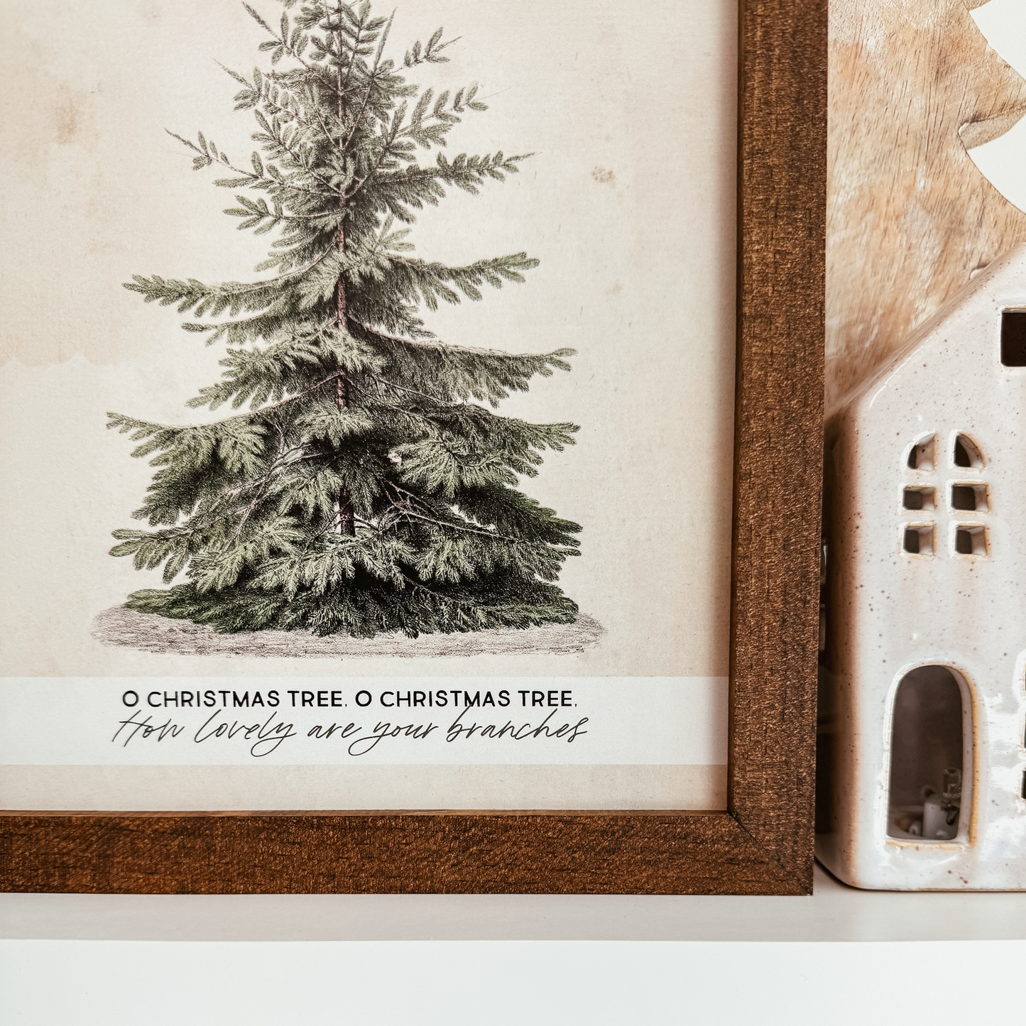 O Christmas Tree Vintage Inspired Christmas Sign