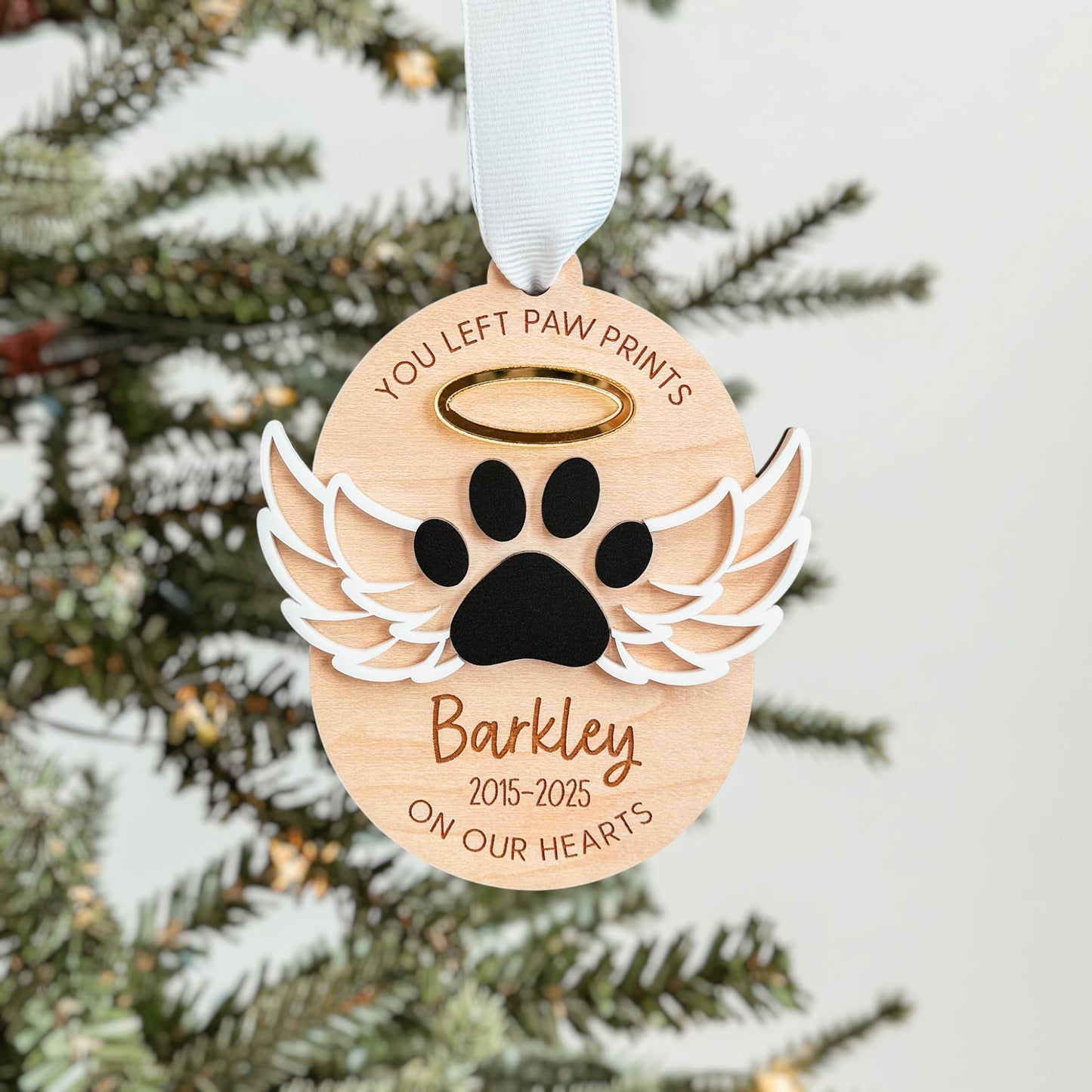Pet Memorial Ornament | 3D Angel Wings