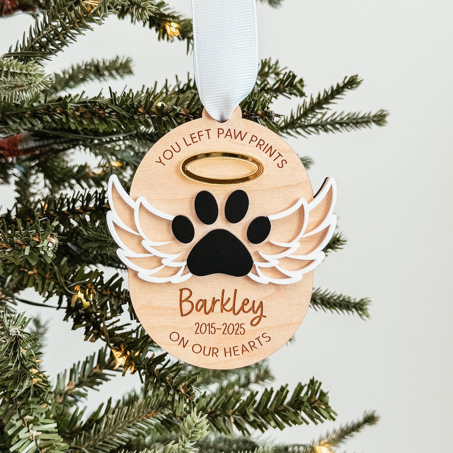 Pet Memorial Ornament | 3D Angel Wings