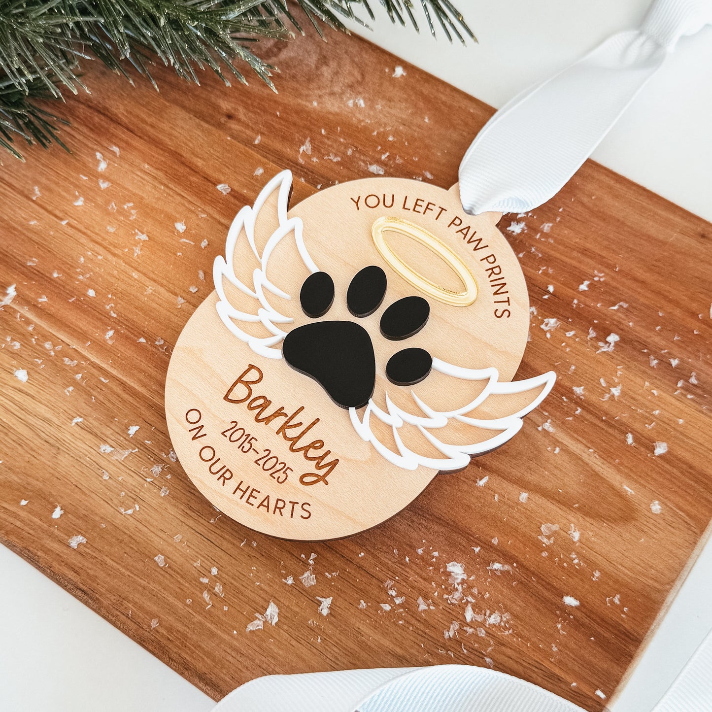 Pet Memorial Ornament | 3D Angel Wings