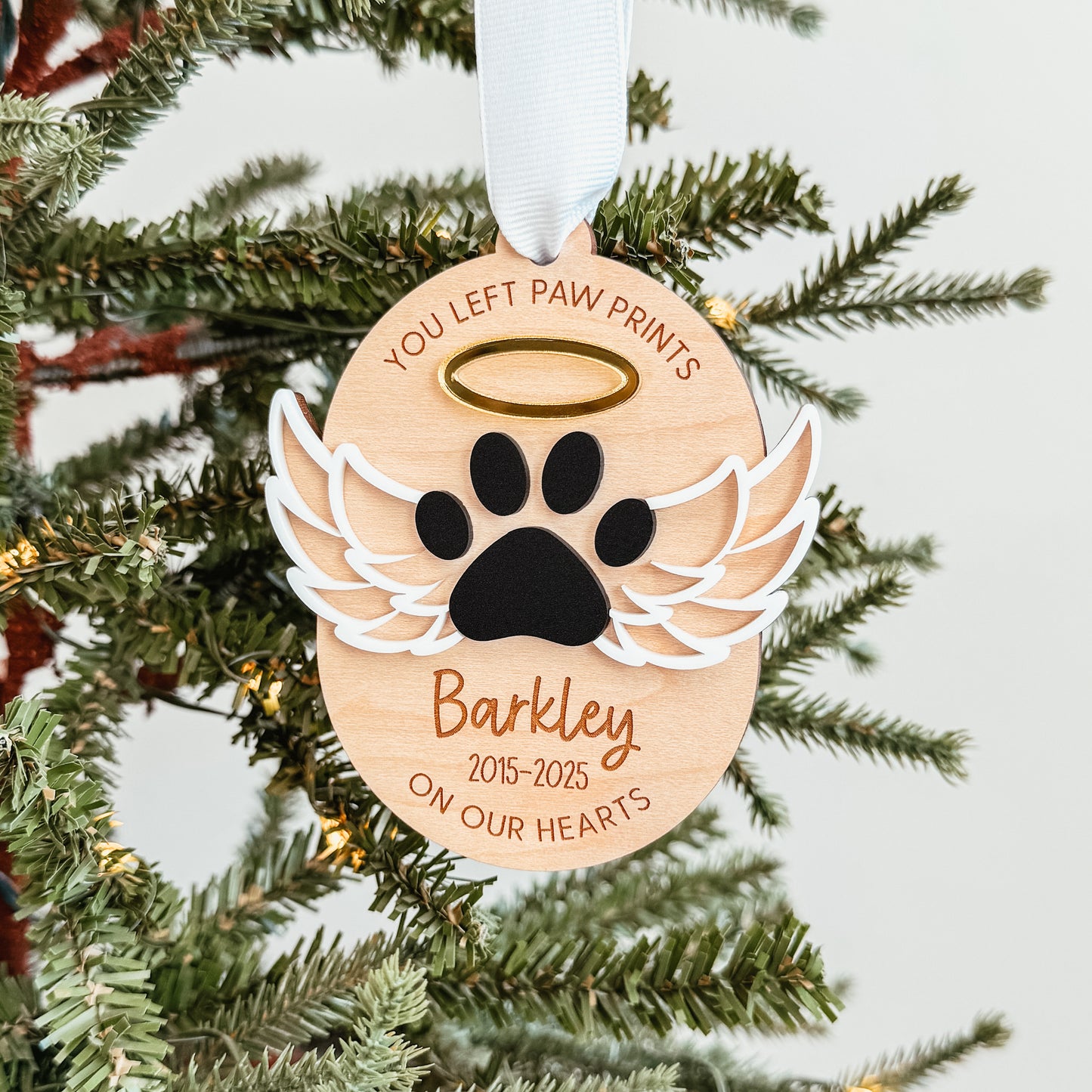 Pet Memorial Ornament | 3D Angel Wings