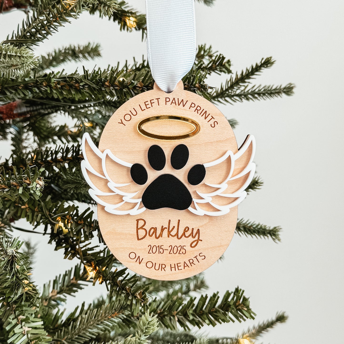 Pet Memorial Ornament | 3D Angel Wings
