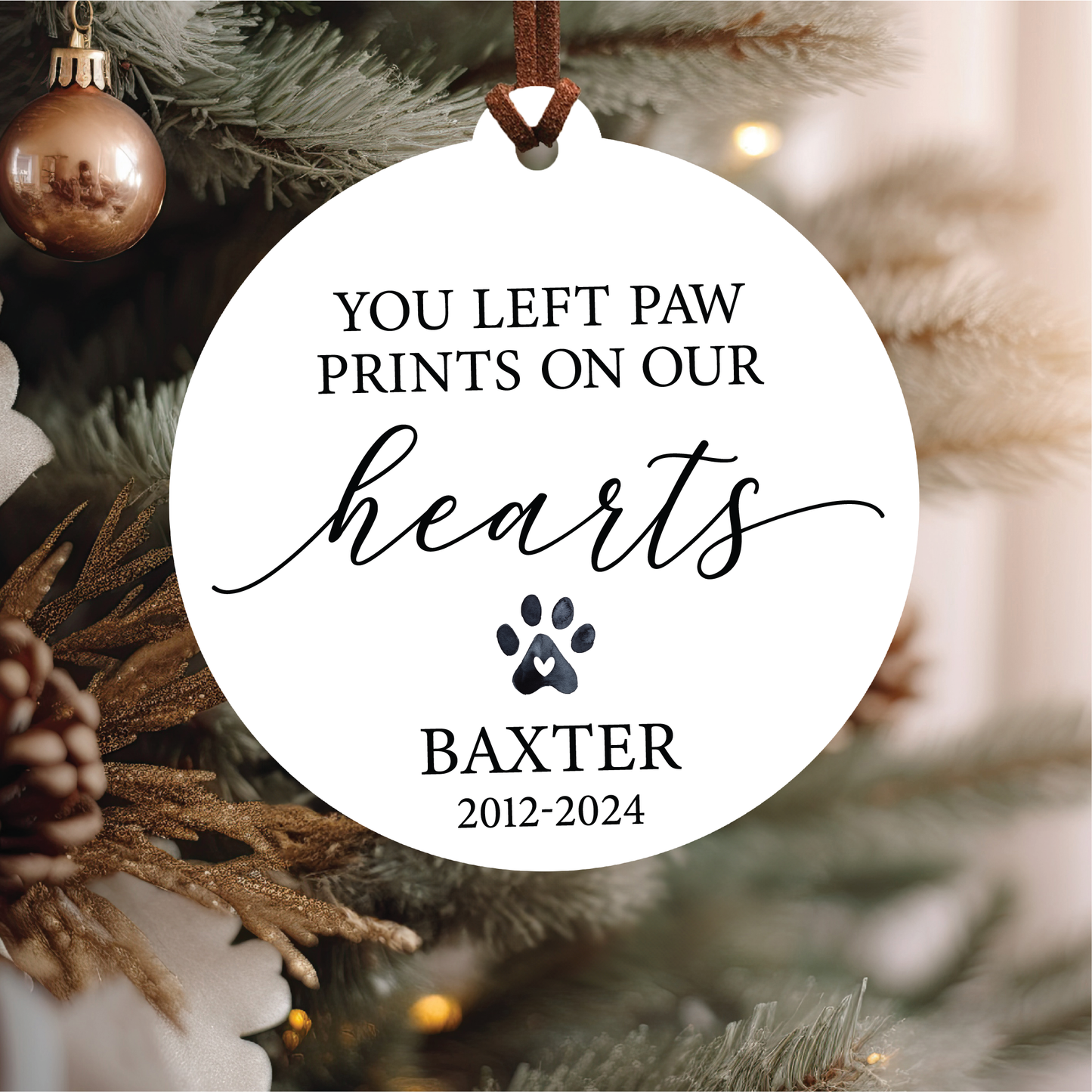 Pet Memorial Ornament | Paw Prints